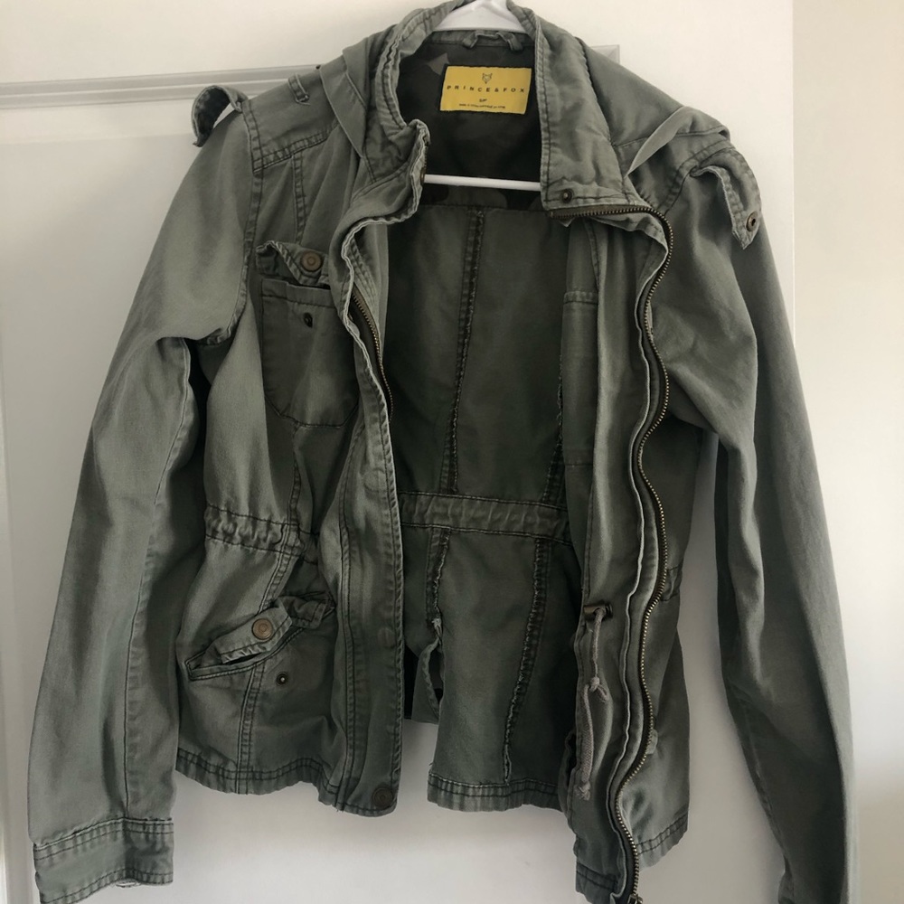 Woman’s army green jacket